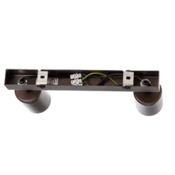 Deckenspot Top, justierbar, braun, zweiflammig linear