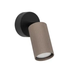 Deckenspot Tune, 1-flammig, braun, Metall, Ø 15 cm, GU10