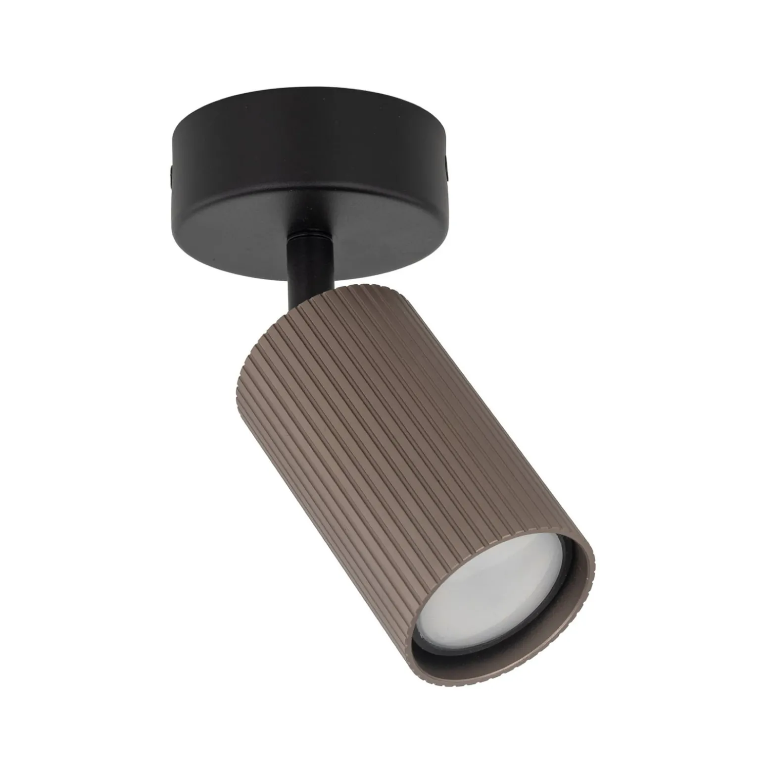 Deckenspot Tune, 1-flammig, braun, Metall, Ø 15 cm, GU10