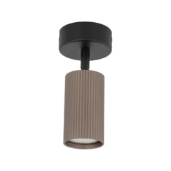 Deckenspot Tune, 1-flammig, braun, Metall, Ø 15 cm, GU10
