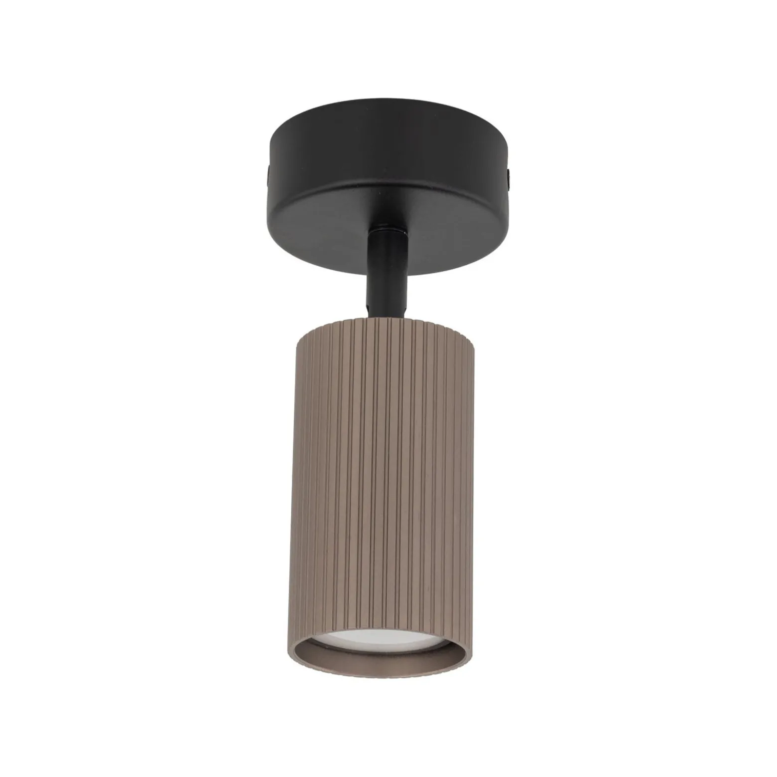 Deckenspot Tune, 1-flammig, braun, Metall, Ø 15 cm, GU10