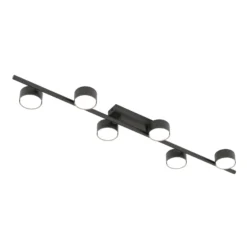Deckenstrahler Bet, Länge 100 cm, schwarz, Metall, 6-flg.