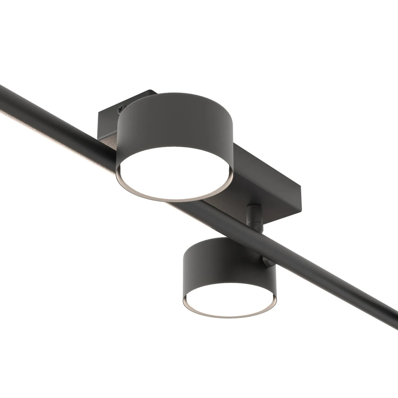 Deckenstrahler Bet, Länge 80 cm, schwarz, Metall, 4-flg.