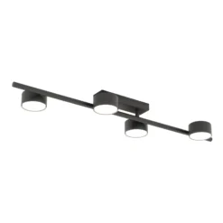 Deckenstrahler Bet, Länge 80 cm, schwarz, Metall, 4-flg.