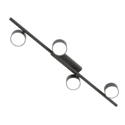 Deckenstrahler Bet, Länge 80 cm, schwarz, Metall, 4-flg.