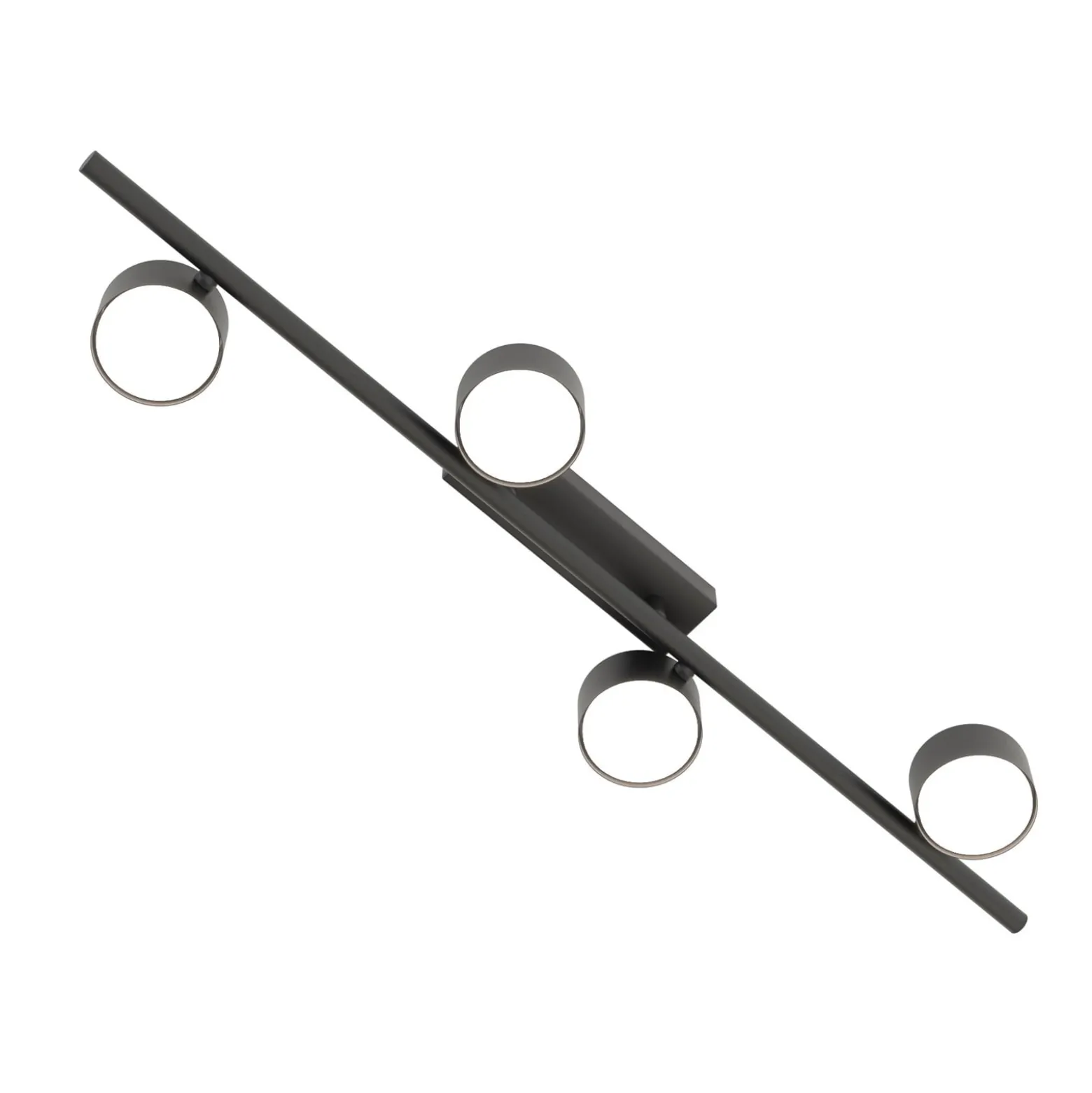 Deckenstrahler Bet, Länge 80 cm, schwarz, Metall, 4-flg.