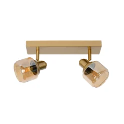 Deckenstrahler Bjorn, zweiflammig, gold/messing