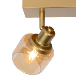 Deckenstrahler Bjorn, zweiflammig, gold/messing
