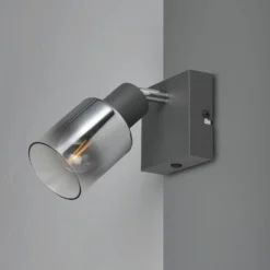 Deckenstrahler Cadiz, 1-flammig, E14, anthrazit