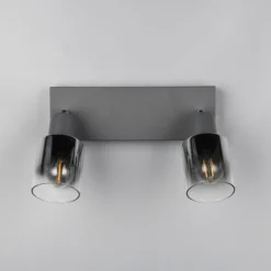Deckenstrahler Cadiz, 2-flammig, E14, anthrazit
