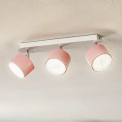 Deckenstrahler Cloudy dreiflammig rosa