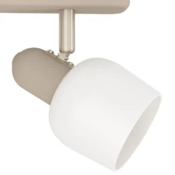 Deckenstrahler Corato, Länge 30 cm, sand/nickel/opal, 2-flg.