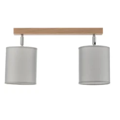Deckenstrahler Corralee, grau, zweiflammig