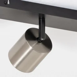 Deckenstrahler Demia, schwarz/nickelfarben, 66 cm lang, GU10