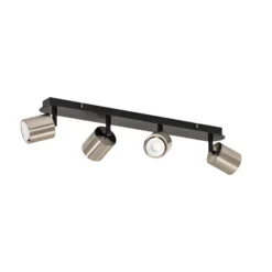 Deckenstrahler Demia, schwarz/nickelfarben, 66 cm lang, GU10