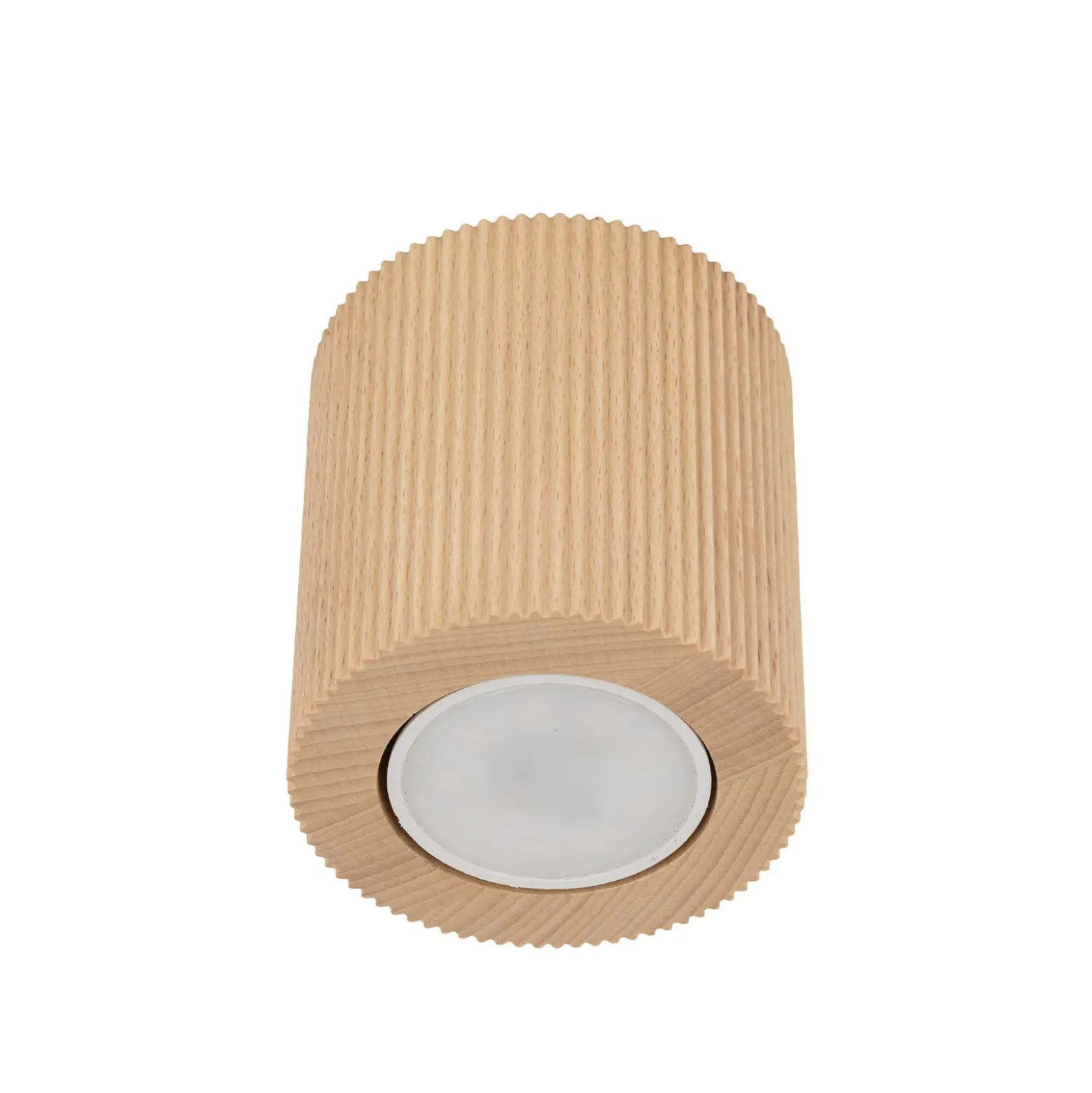 Deckenstrahler Eve, 8,5 cm hoch, GU10, Holz