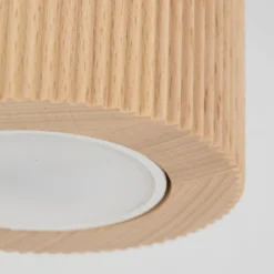 Deckenstrahler Eve, 8,5 cm hoch, GU10, Holz