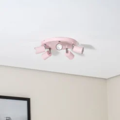 Deckenstrahler Fun, rosa, Ø 30 cm, verstellbar, GU10