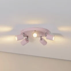Deckenstrahler Fun, rosa, Ø 30 cm, verstellbar, GU10