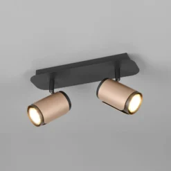 Deckenstrahler Gillan, coffee, 2-flammig, Metall, GU10