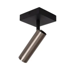 Deckenstrahler Grado, Länge 10 cm, grau, Metall