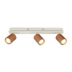 Deckenstrahler Ida, braun, 3-flammig, Kunststoff/Metall
