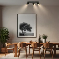 Deckenstrahler Ida, schwarz, 3-flammig, Kunststoff/Metall