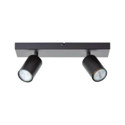 Deckenstrahler Jello, Länge 32 cm, schwarz, 2-flg., Metall