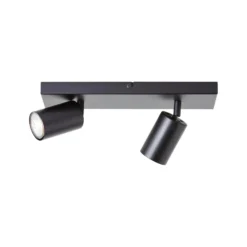 Deckenstrahler Jello, Länge 32 cm, schwarz, 2-flg., Metall