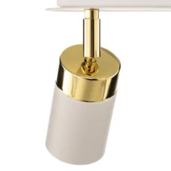Deckenstrahler Joker, weiß/gold, dreiflammig