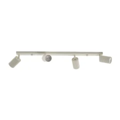 Deckenstrahler Karbon, beige, Länge 81 cm, Aluminium, 4-flg.