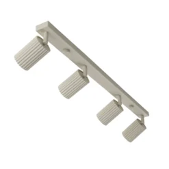 Deckenstrahler Karbon, beige, Länge 81 cm, Aluminium, 4-flg.