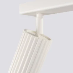 Deckenstrahler Karbon, beige, Länge 45 cm, Aluminium, 3-flg.