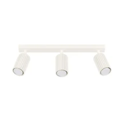 Deckenstrahler Karbon, beige, Länge 45 cm, Aluminium, 3-flg.