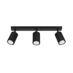 Deckenstrahler Karbon, schwarz, Länge 45 cm, Alu, 3-flg.