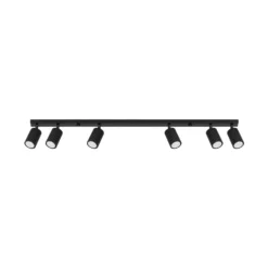 Deckenstrahler Karbon, schwarz, Länge 117 cm, Alu, 6-flg.