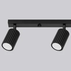 Deckenstrahler Karbon, schwarz, Länge 81 cm, Alu, 4-flg.
