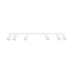 Deckenstrahler Karbon, weiß, Länge 117 cm, Alu, 6-flg.