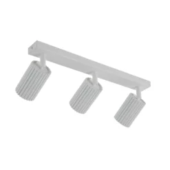 Deckenstrahler Karbon, weiß, Länge 45 cm, Aluminium, 3-flg.