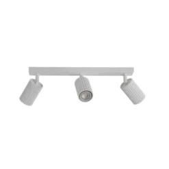 Deckenstrahler Karbon, weiß, Länge 45 cm, Aluminium, 3-flg.