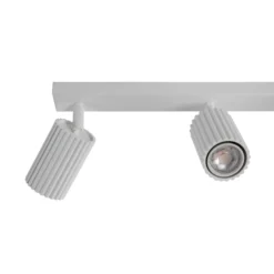 Deckenstrahler Karbon, weiß, Länge 45 cm, Aluminium, 3-flg.