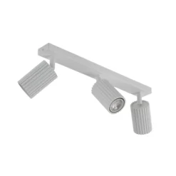 Deckenstrahler Karbon, weiß, Länge 45 cm, Aluminium, 3-flg.