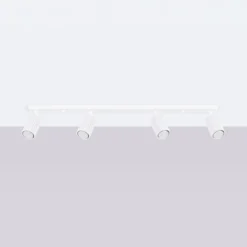 Deckenstrahler Karbon, weiß, Länge 81 cm, Aluminium, 4-flg.