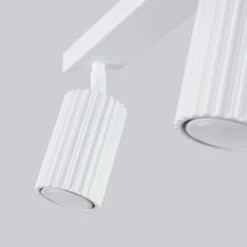 Deckenstrahler Karbon, weiß, Länge 81 cm, Aluminium, 4-flg.