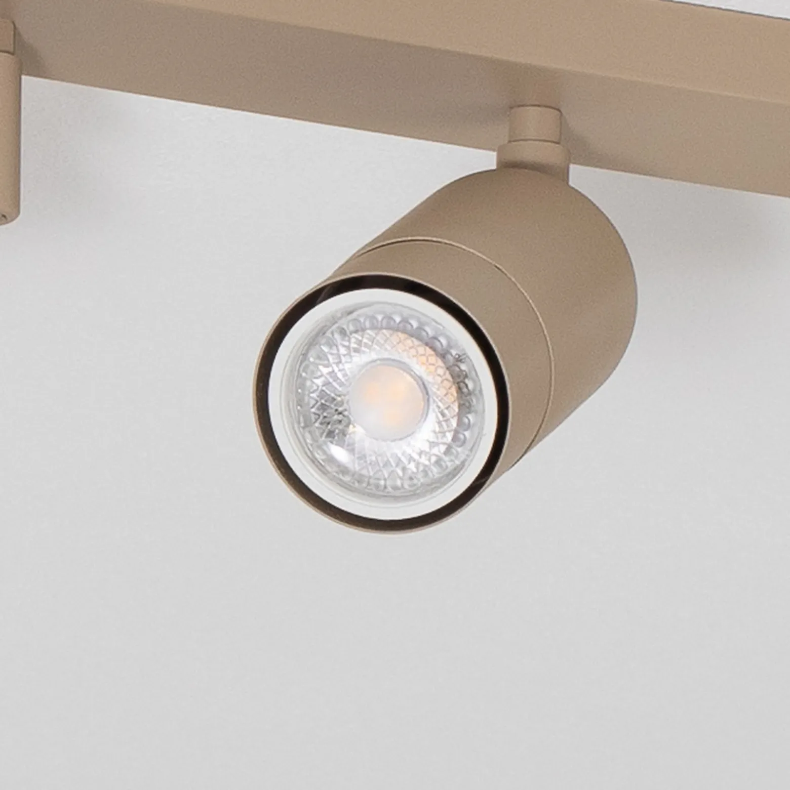 Deckenstrahler Link, beige, Länge 33 cm, 3-flg.