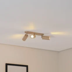 Deckenstrahler Link, beige, Länge 33 cm, 3-flg.