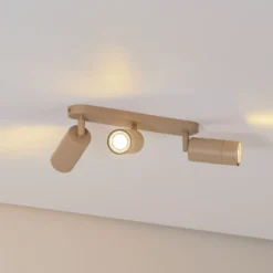 Deckenstrahler Link, beige, Länge 33 cm, 3-flg.