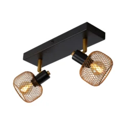 Deckenstrahler Maren, zweiflammig, gold matt