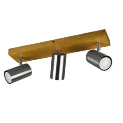 Deckenstrahler Marley, nickel matt, 3-flammig