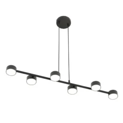 Deckenstrahler, Megara, Länge 80 cm, Metall, 6-flg.